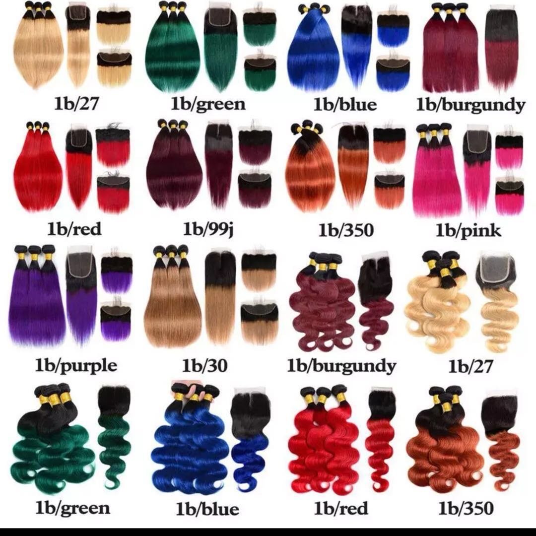 Cheap Human Hair Extensions Brazilian 1b/27 Ombre Color Cuticle Aligned Virgin Hair Honey Blonde Body Wave Hair Bundles