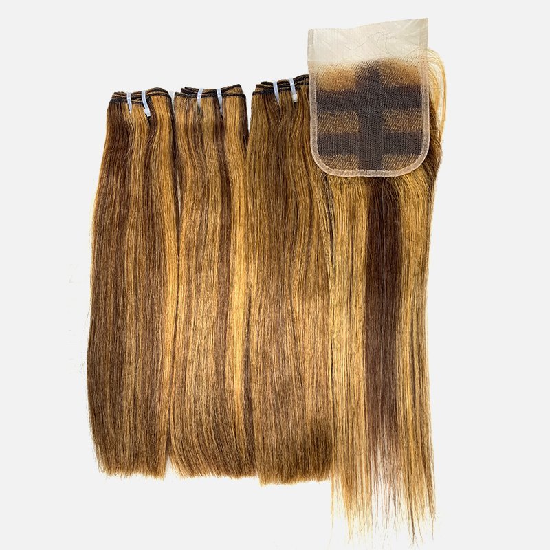Wholesaler Highlight Color Bone Straight, Raw Cuticle Aligned Hair Bundles, Vietnamese Human Hair Extension