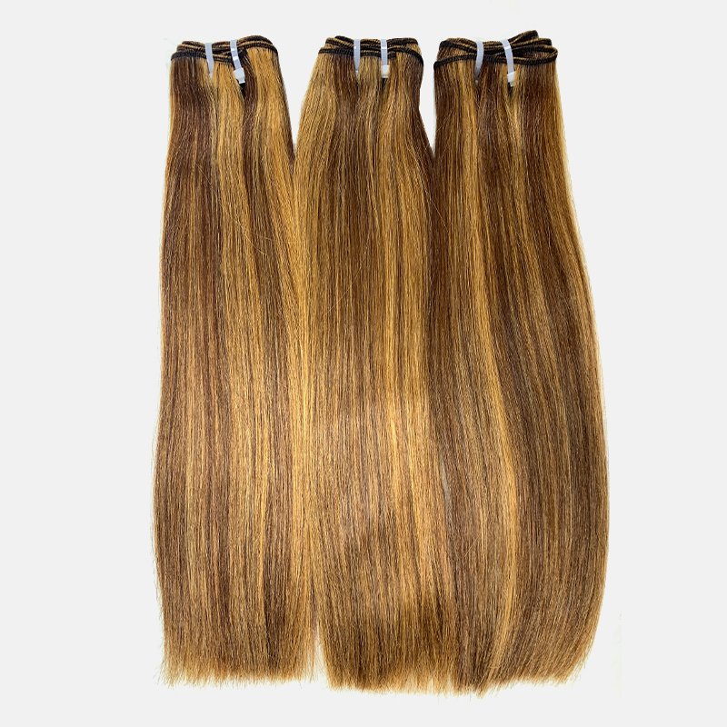 Wholesaler Highlight Color Bone Straight, Raw Cuticle Aligned Hair Bundles, Vietnamese Human Hair Extension