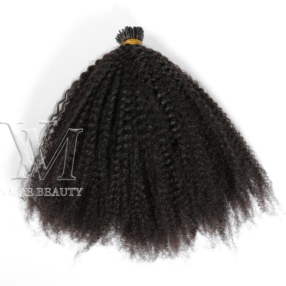 VMAE Raw Virgin Vietnamese Remy Cuticle Microlink I Tips 4C Afro Kinky Curly Hair Extensions 100% Natural I Tip Hair Extension