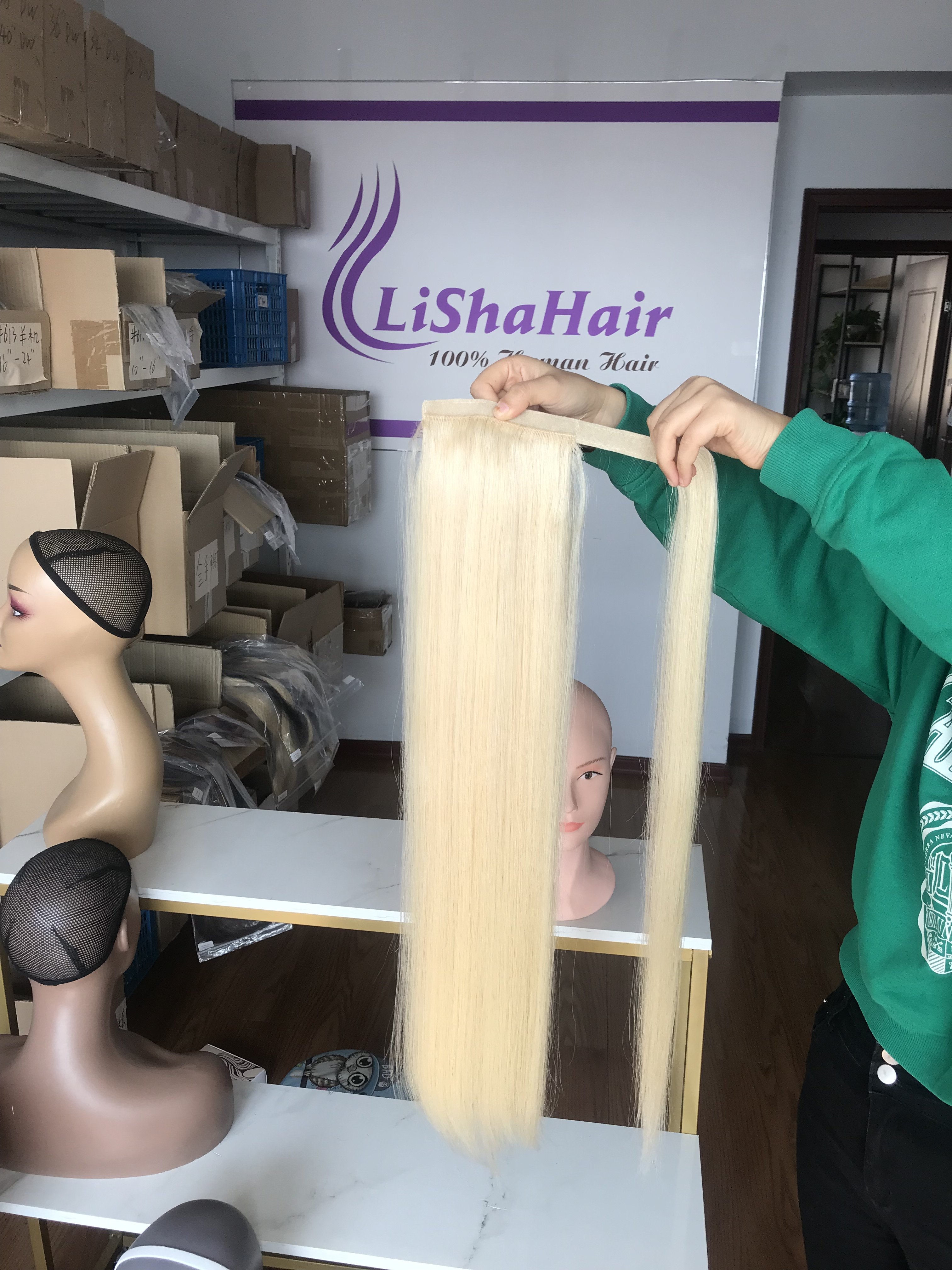 Blonde Ponytail Extensions 100% Virgin Human Hair for Black Women