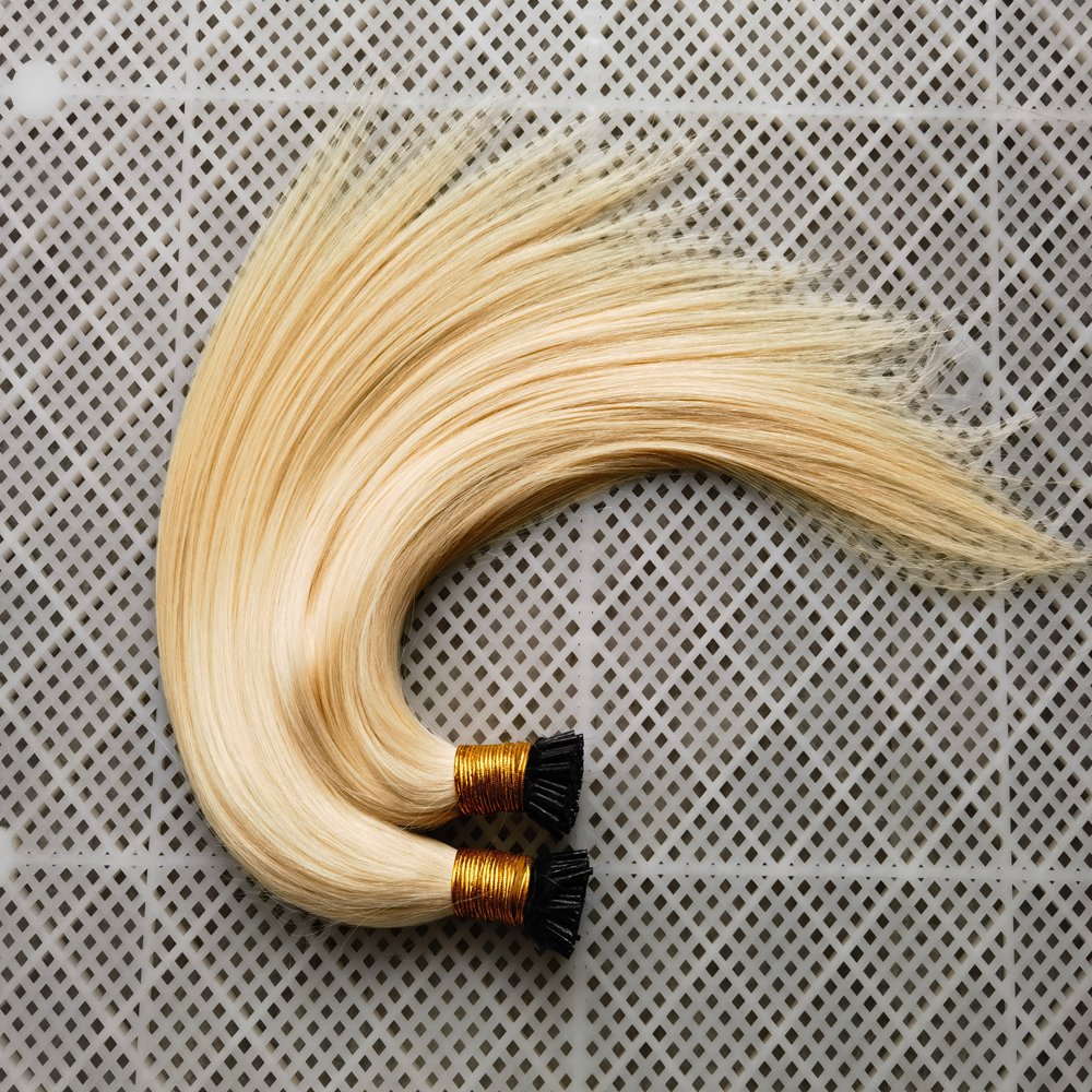 Ombre I tip Hair Double Drawn Russian Remy Cuticle Aligned hair Blonde Red 99J Brown Keratin Stick I Tips Human Hair Extensions