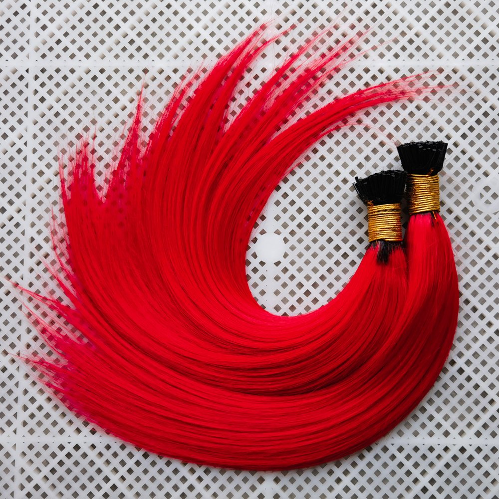 Ombre I tip Hair Double Drawn Russian Remy Cuticle Aligned hair Blonde Red 99J Brown Keratin Stick I Tips Human Hair Extensions