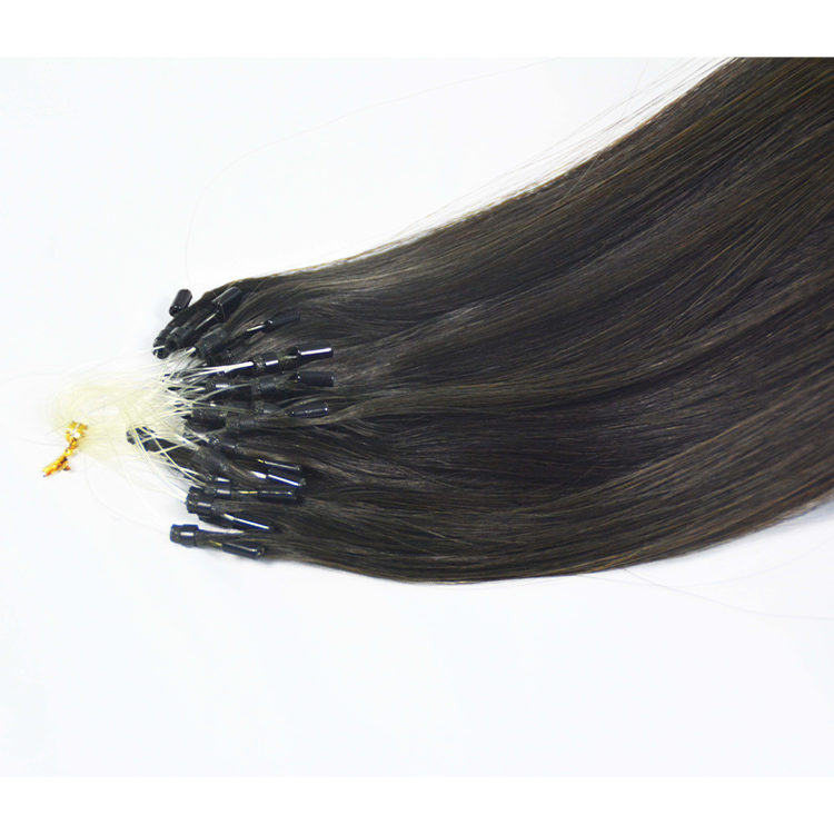Free Sample Wholesale 12A Remy Micro Link Beads Nano Ring Hair Extensions Double Drawn Russian Human Hair Extension Nano Ring