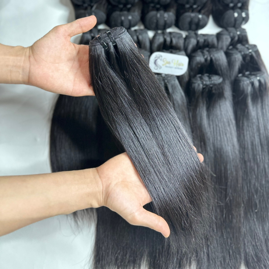 Wholesale Hot Trending Natural Bone Straight Raw Unprocessed Cuticle Aligned Weft Hair 100% Human Hair Extensions