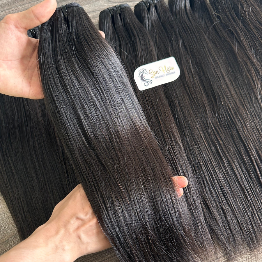Wholesale Hot Trending Natural Bone Straight Raw Unprocessed Cuticle Aligned Weft Hair 100% Human Hair Extensions