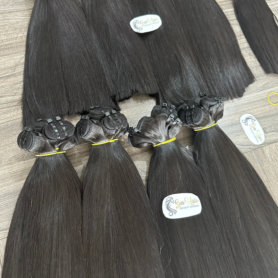 Wholesale Hot Trending Natural Bone Straight Raw Unprocessed Cuticle Aligned Weft Hair 100% Human Hair Extensions