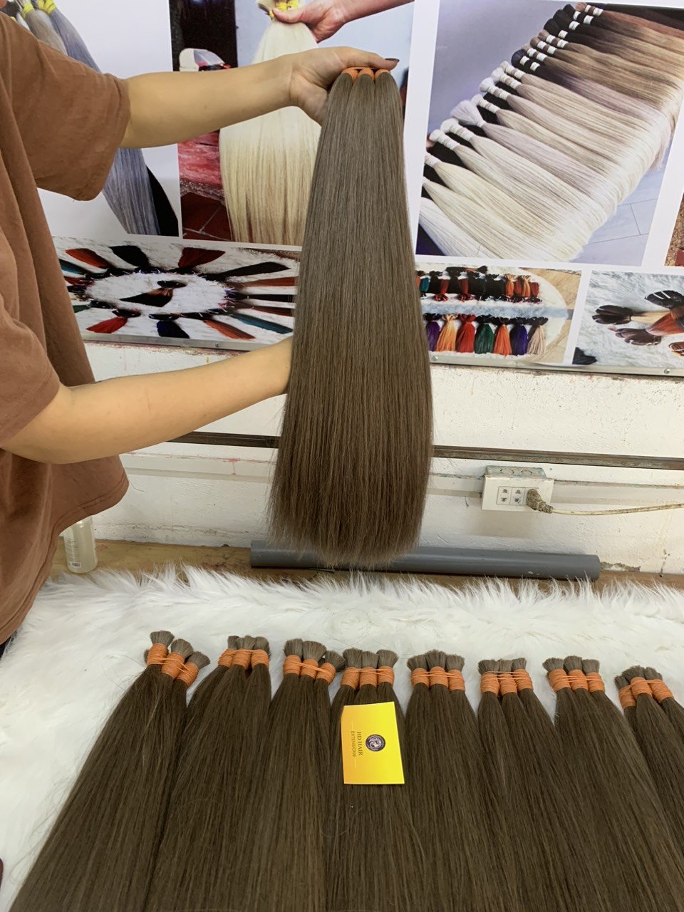 Wholesale Virgin Human Extention Hair Vietnamese Hair SDD bone straight Bulk Hair Extensions genius weft