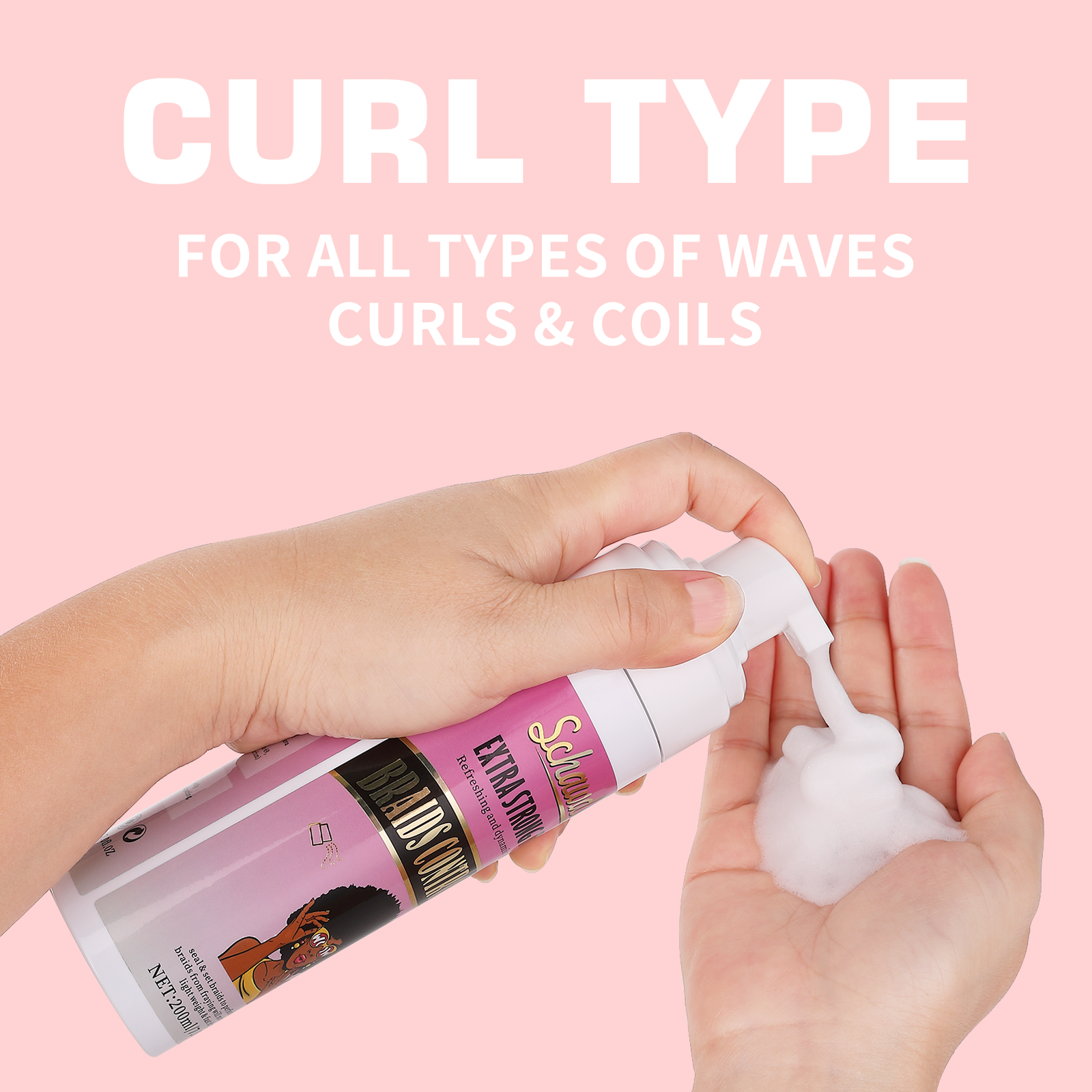 Hot Selling Form Mousse For Curly Hair Braid Women Moisturizing Styling Mousse