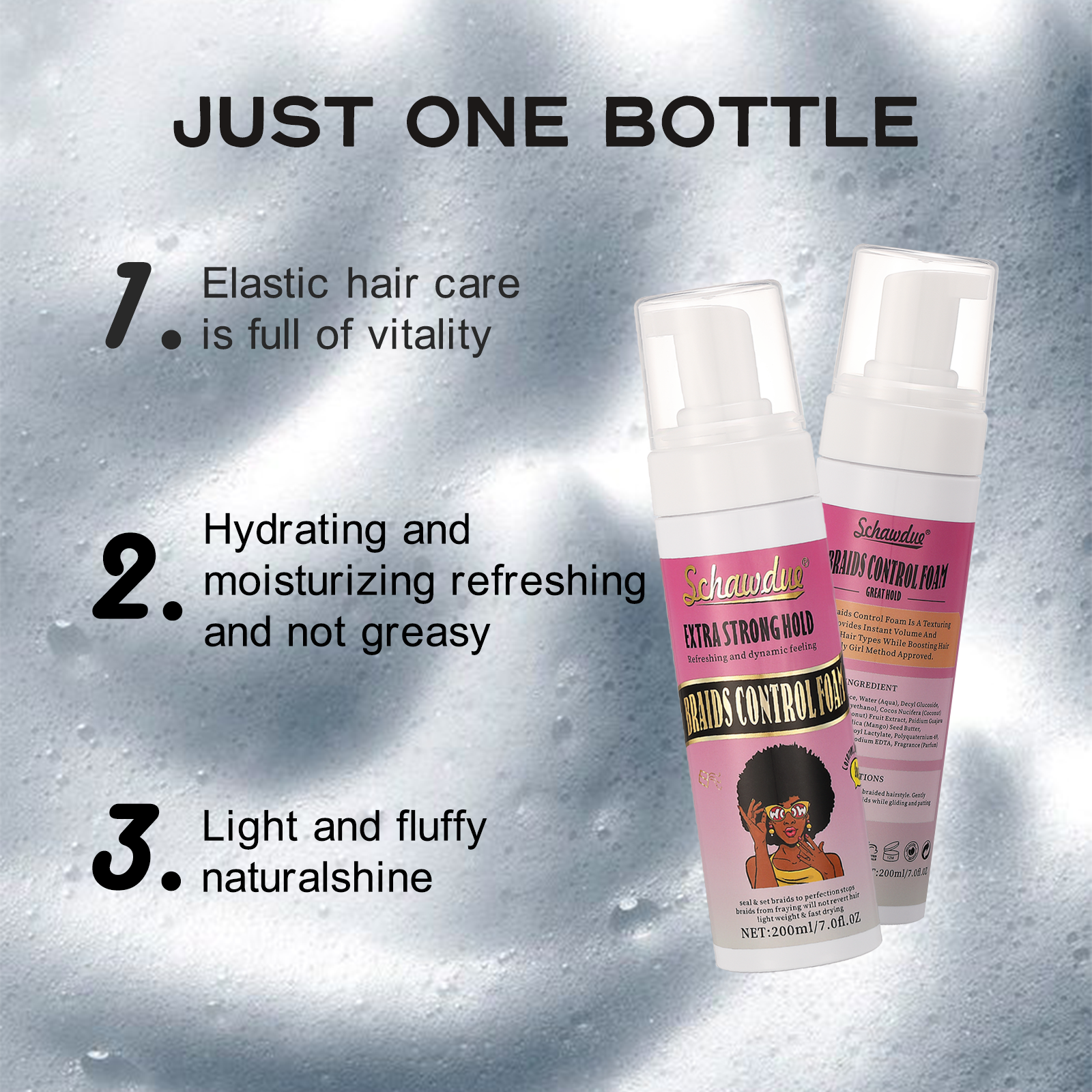 Hot Selling Form Mousse For Curly Hair Braid Women Moisturizing Styling Mousse
