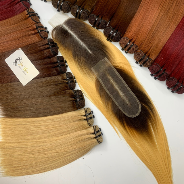 Best Quality 100% Vietnamese Raw Hair Extensions Fashion Women HD Lace Closure Wave Style Afro Design 8 Inches Adhesive Bundle