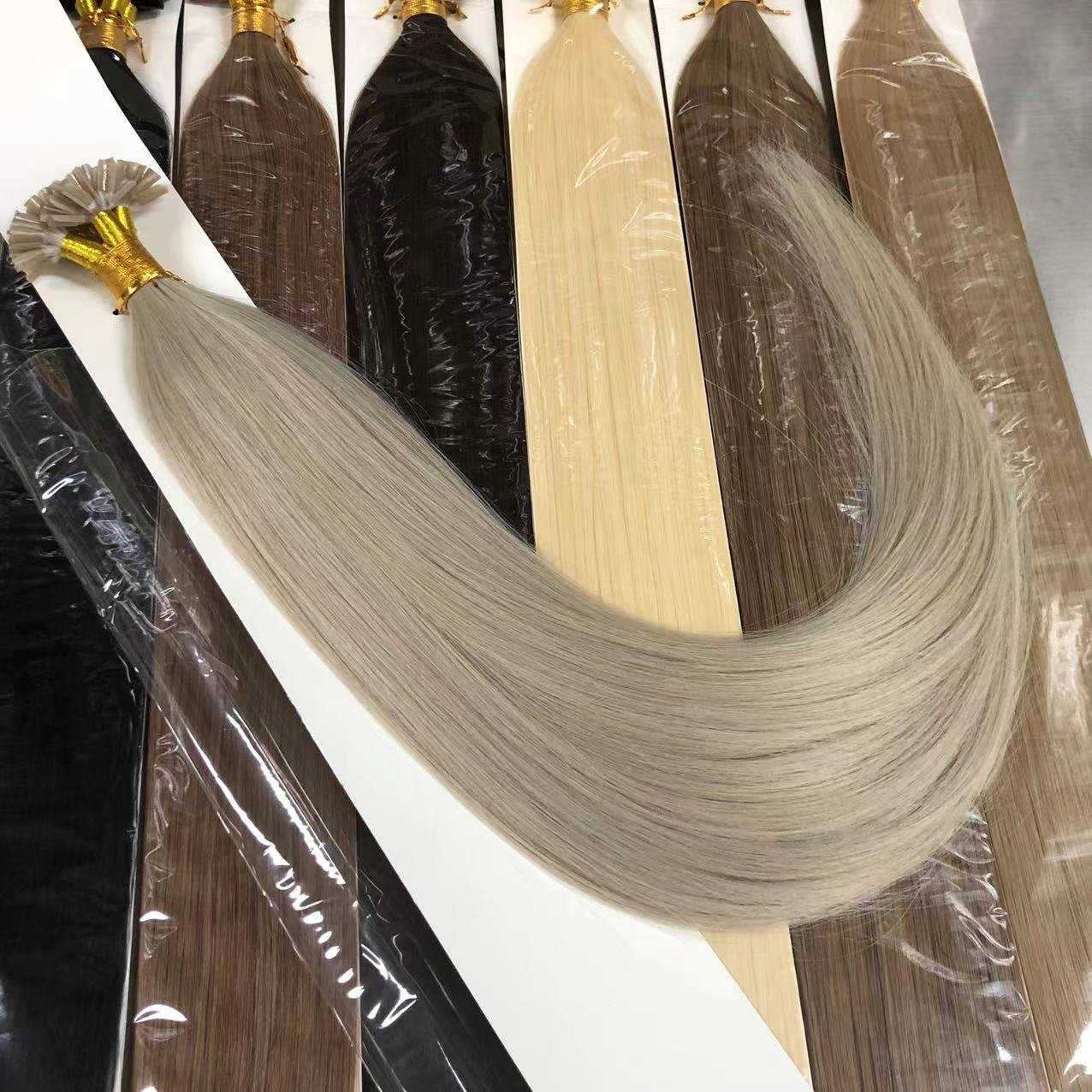 Wholesale Hot Sale Italian Keratin Pre Bonded 100% Virgin Human Hair U-Tip Hair Extension Human Hair Extension