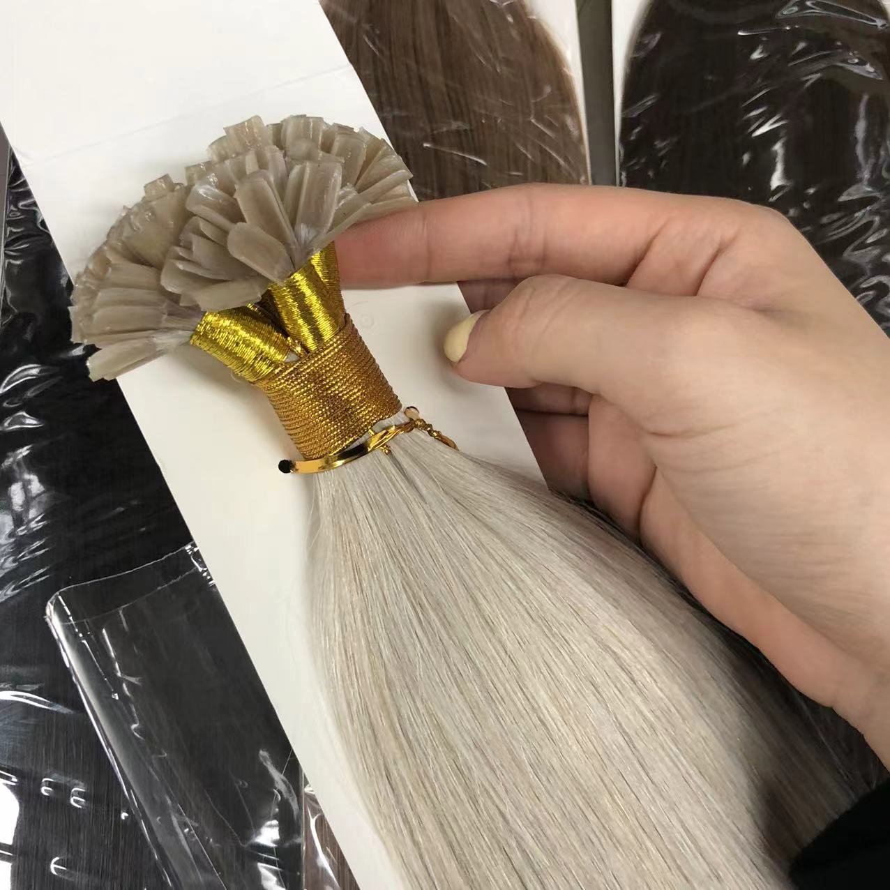 Wholesale Hot Sale Italian Keratin Pre Bonded 100% Virgin Human Hair U-Tip Hair Extension Human Hair Extension