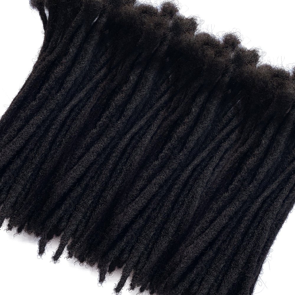 Whosale Human Hair Locs Extensions Dreadlocks Extensions Full Handmade Medium Size 100% Human Hair Extensions