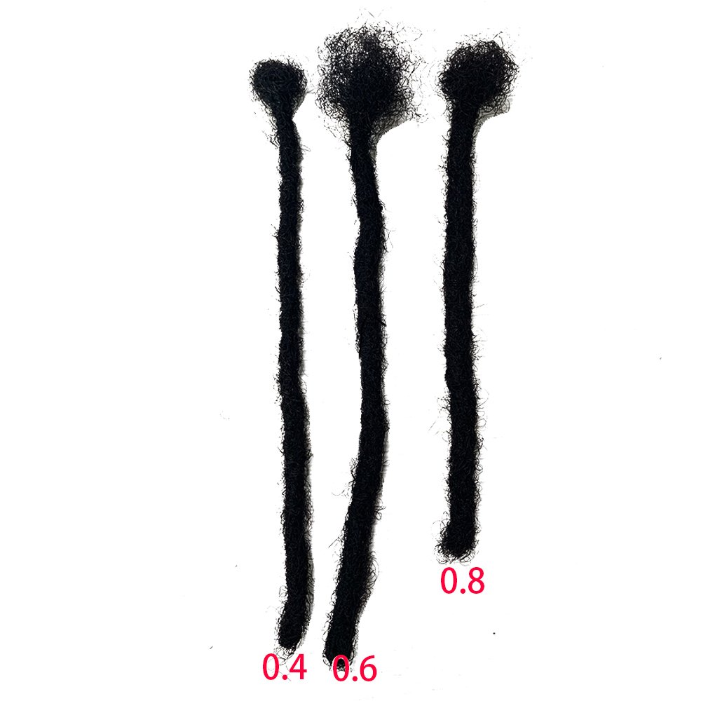 Whosale Human Hair Locs Extensions Dreadlocks Extensions Full Handmade Medium Size 100% Human Hair Extensions