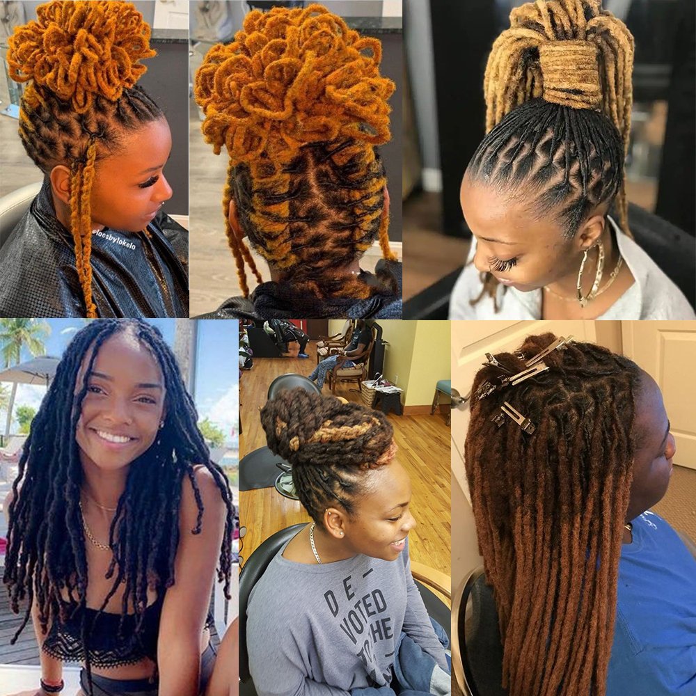 Human Dreadlocks Hair Extensions Handmade Soft Faux Locs Crochet Braid For African Men Women And Kids Heymidea