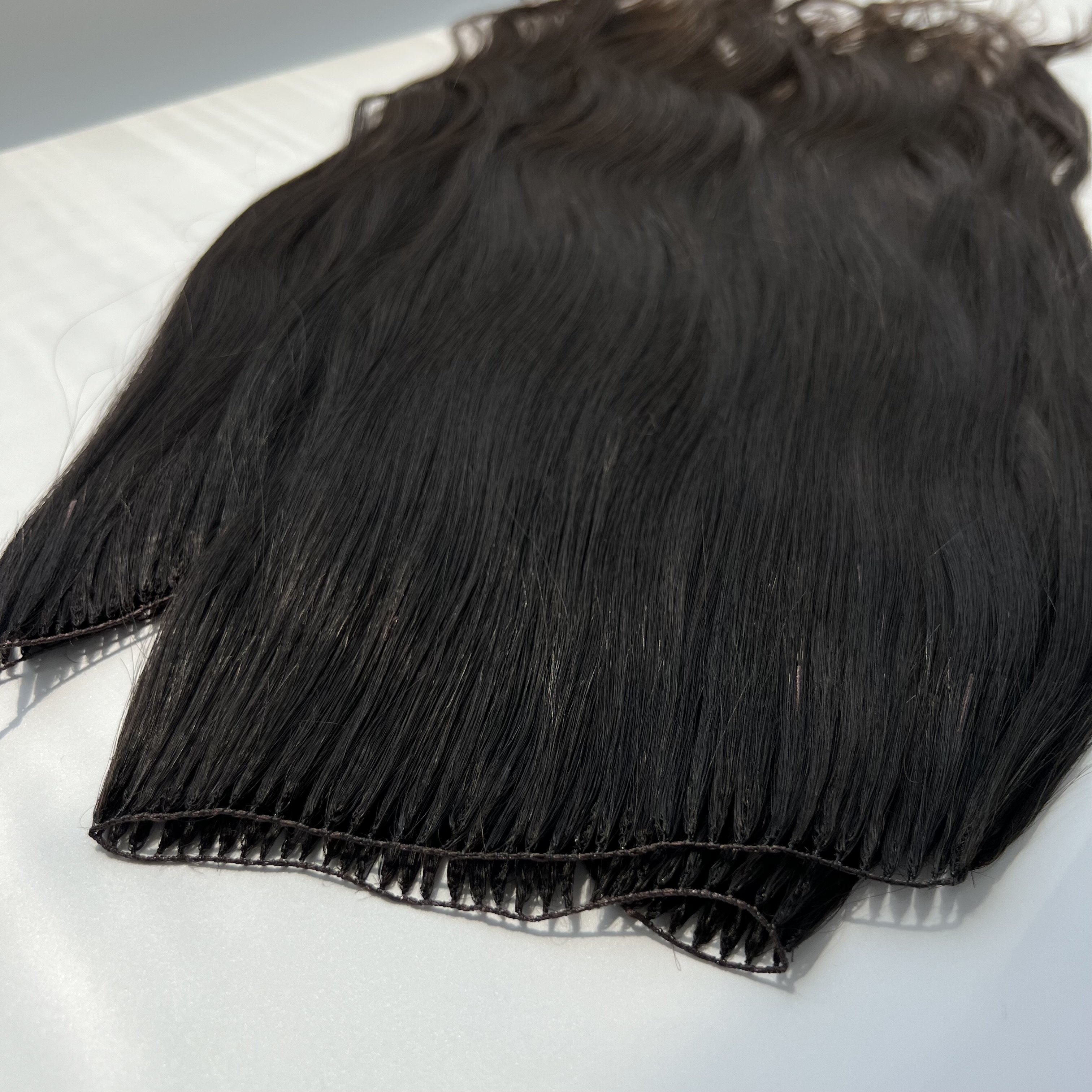 Donor Aligned Double Drawn Featherline Extensions Brazilian Hair 100% Virgin Human Hair Top Quality 12a 1 1 Piece 10 - 32 Inches