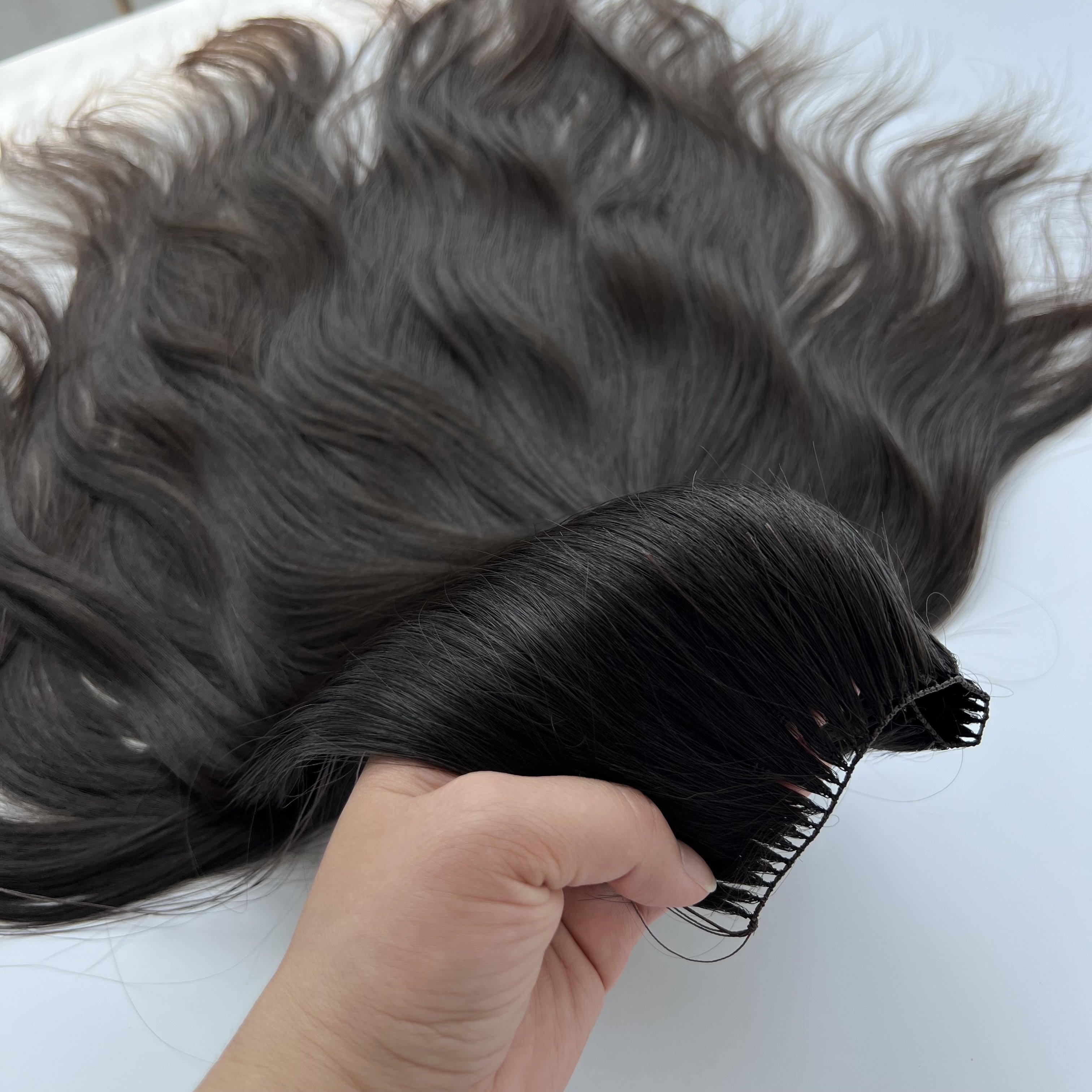 Donor Aligned Double Drawn Featherline Extensions Brazilian Hair 100% Virgin Human Hair Top Quality 12a 1 1 Piece 10 - 32 Inches