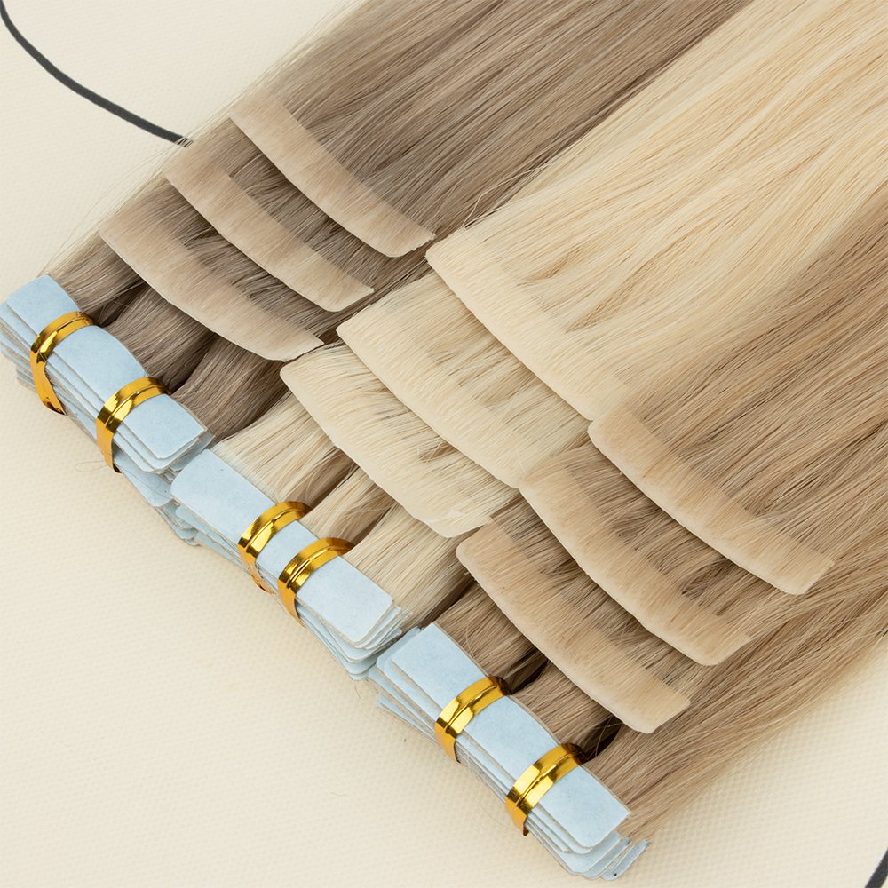 Latest Trend Invisible Tape in Seamless Human Hair Russian Blonde Tape in Hair Extension