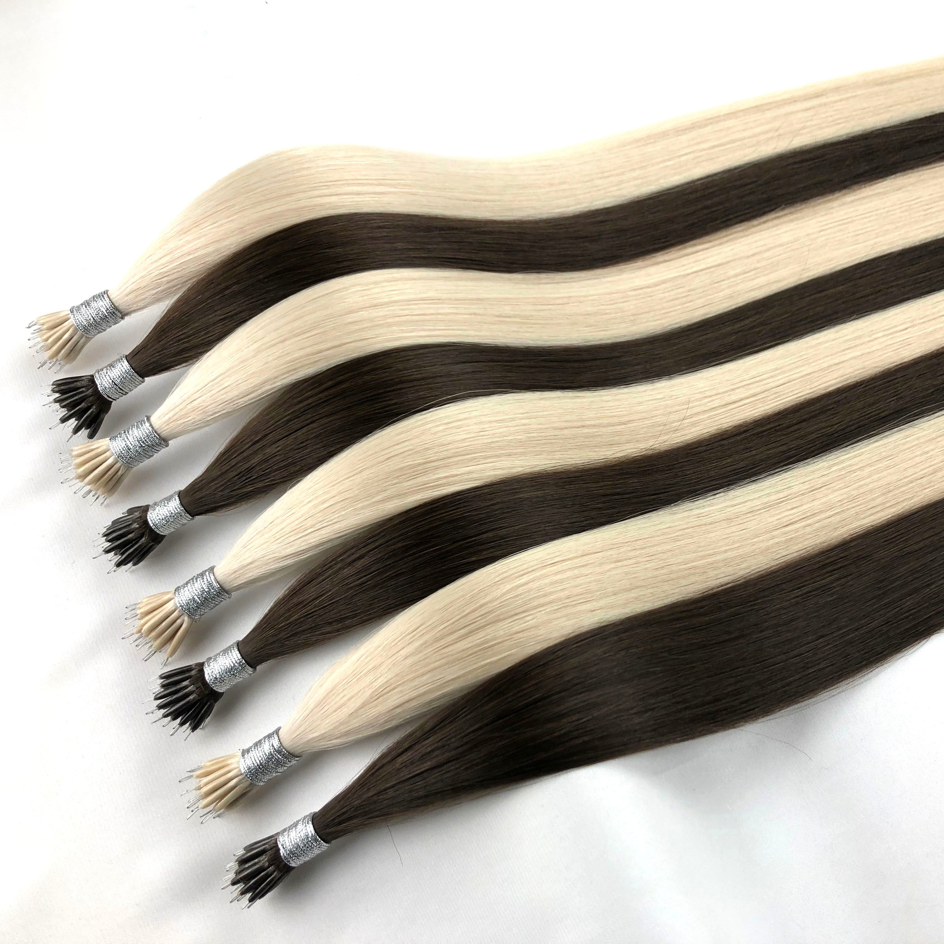 Thick End Double Drawn 1G/strand Nano Ring Tip Hair Remy 100% Human Hair Extension