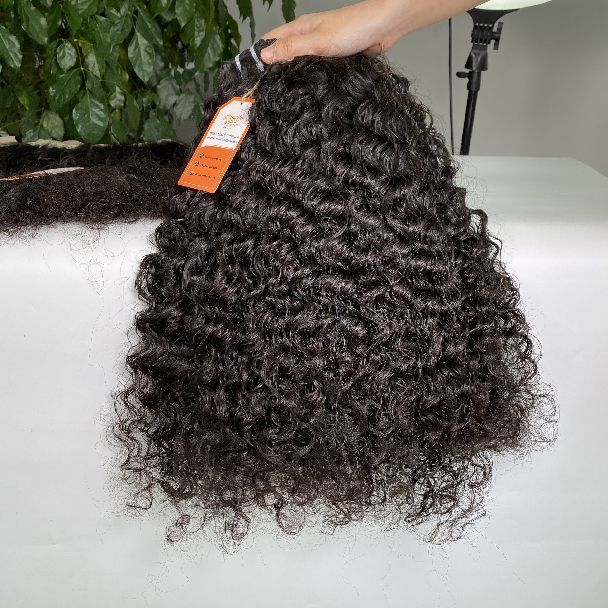 Burmese Curly Weft Hair Extensions Wholesale Long Lasting 100% Pure Raw Unprocessed Virgin Raw Human Hair Vietnamese