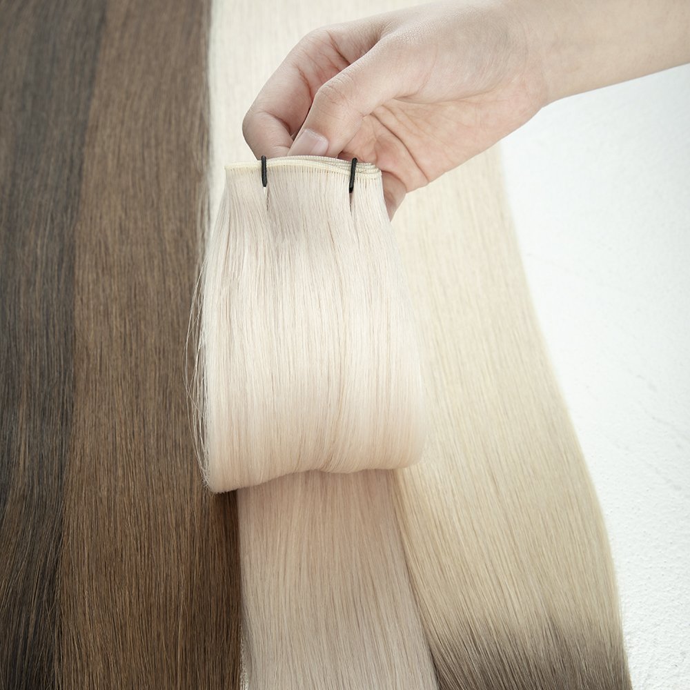 Leshine Genius Wefts Hair Natural Wave Extension New Genius Weft Hair Extensions Remy Cuticle Invisible Russian Hair