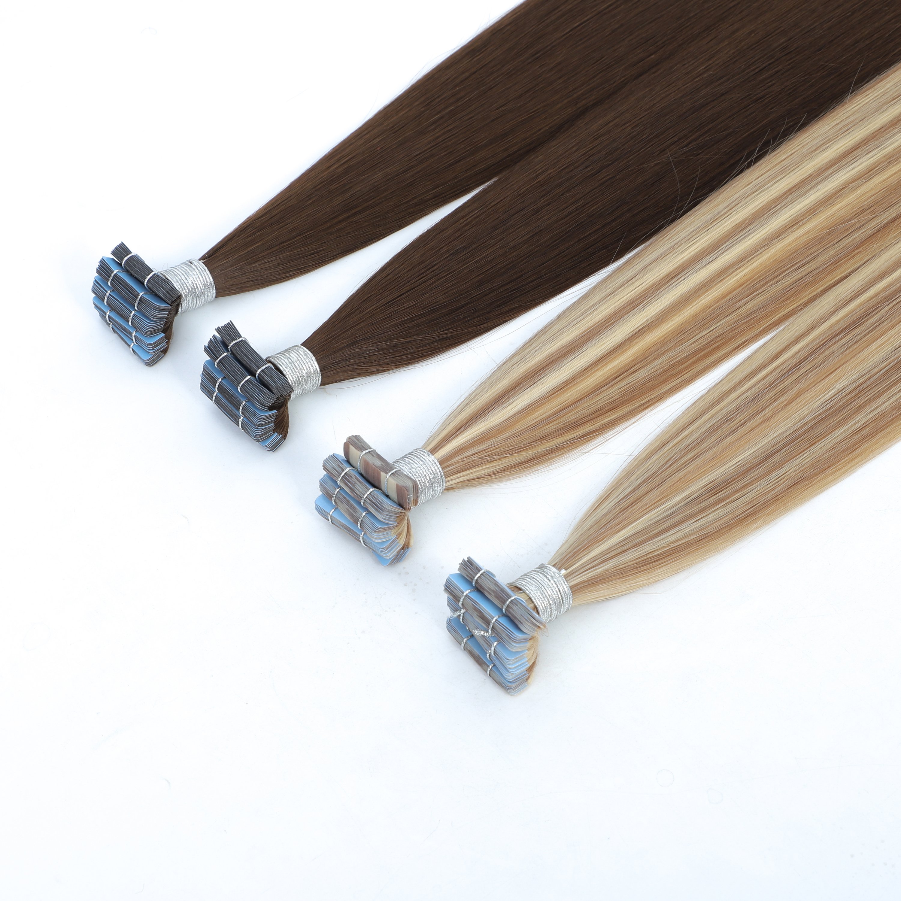 100% Virgin Double Drawn Remy European Invisible Wholesale Remy Tape In Human Hair Extension