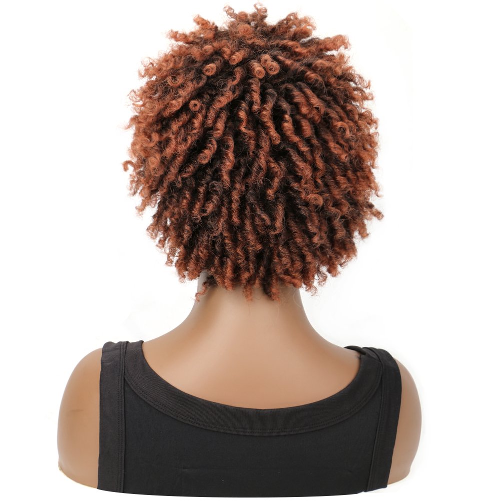 New Arrival Short Afro Curly Braided Wigs for Black Women T350 Synthetic Hair Wigs Twist Braiding Short Dreadlock Wig