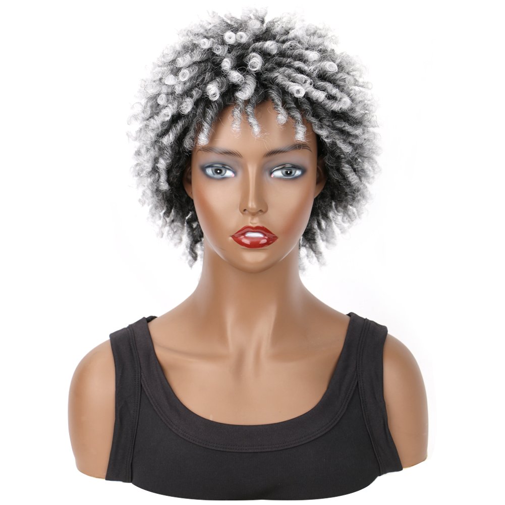 New Arrival Short Afro Curly Braided Wigs for Black Women T350 Synthetic Hair Wigs Twist Braiding Short Dreadlock Wig