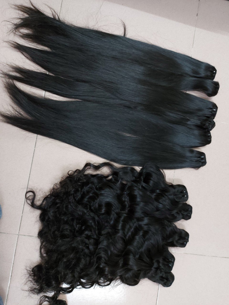 100% human hair Vietnamese wavy bundle extensions and bone straight hair bundle raw virgin hair Vchairvietnam