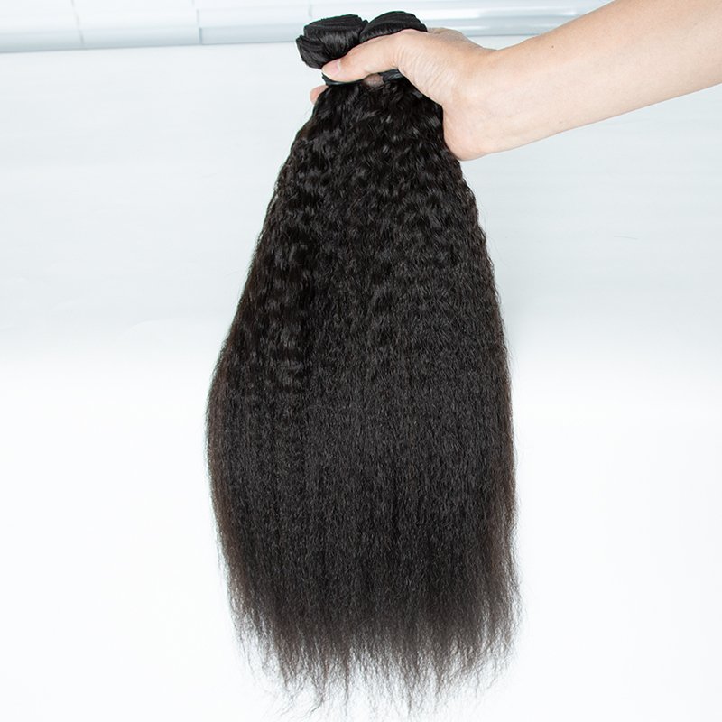 Wholesale kinky straight hair double drawn virgin brazilian afro kinky hair no chemical processed kinky straight bundles