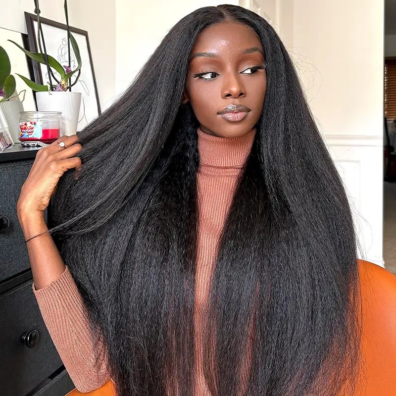 Wholesale kinky straight hair double drawn virgin brazilian afro kinky hair no chemical processed kinky straight bundles