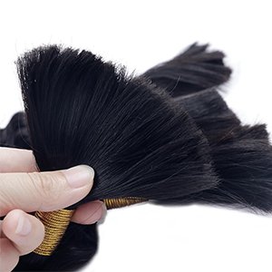 Bulk Human Hair No Weft For Braiding Deep Wave Full Ends Extensions straight Bulk Hair Bundles Wholesale For Boho Braids
