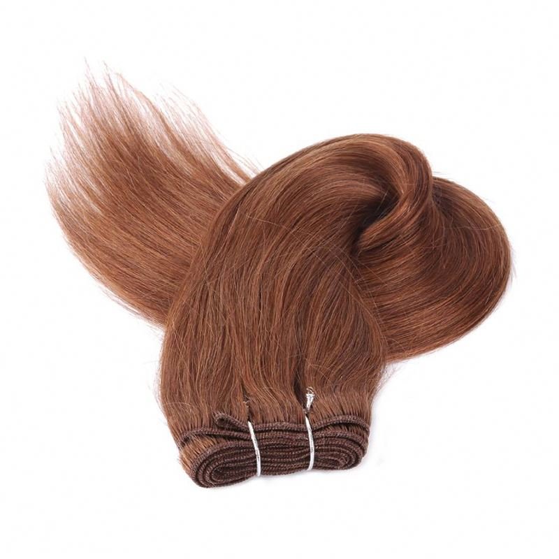 Can be dyed hand tied weft hair extension , woman hair brazil, soprano remy human hair extensions clip 28inch 200g