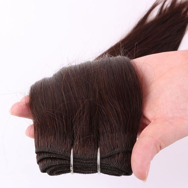 Can be dyed hand tied weft hair extension , woman hair brazil, soprano remy human hair extensions clip 28inch 200g