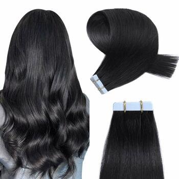 Tape in Human Hair Extensions Remy Tape Hair Extensions natural color raw unprocessed