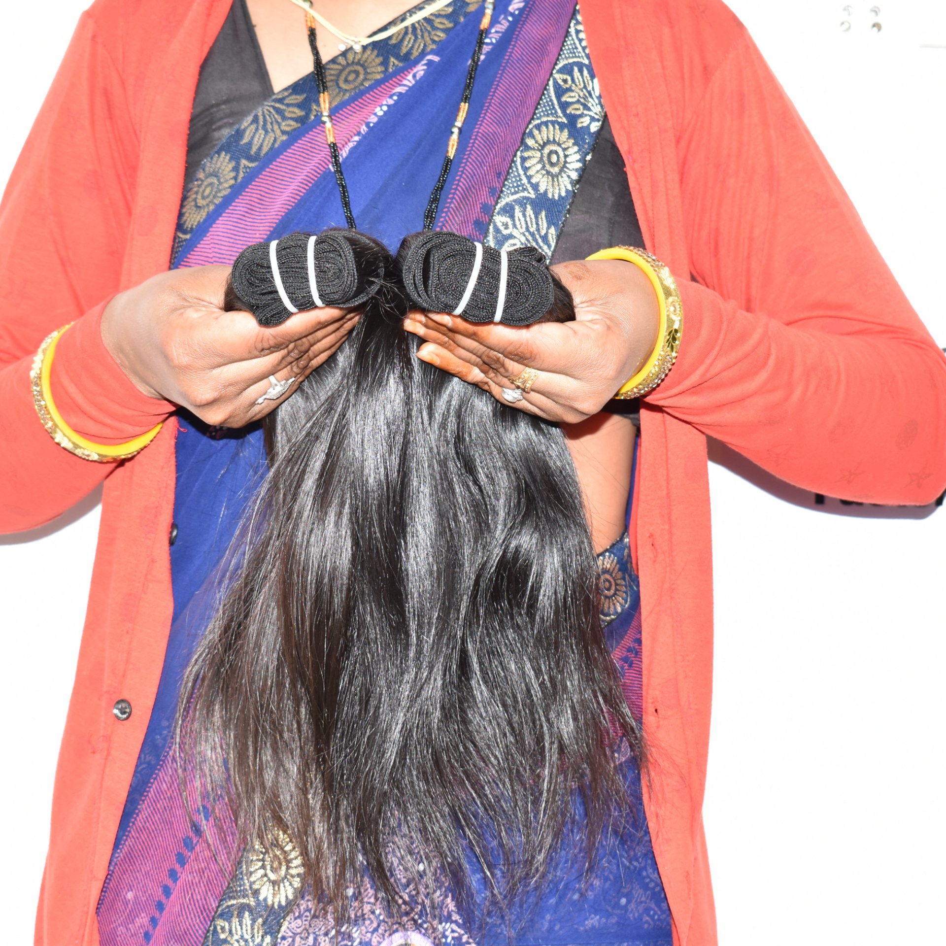 Wholesale Raw Unprocessed Virgin 100% Indian Straight Bundle vendors double weft human hair extensions