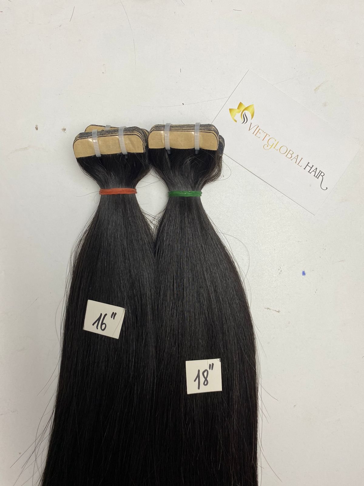 Natural Straight Tape In 100% Raw Vietnamese Human Hair Extension High Quality No Shedding, No Tangle, No Animal Hair.