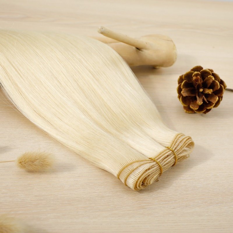 LeShine High Quality Remy Hair Extensions Double Drawn Blonde Balayage Highlight Handtied Weft Sew in