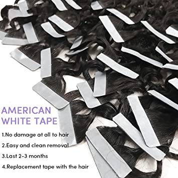 100% Human Raw Cambodian double drawn cuticle aligned tape in hair extensions 100human hair