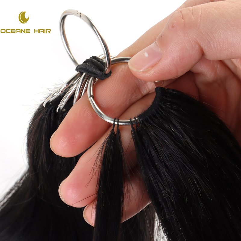 Wholesale Russian Hair 12a 6d feather Line Hair extensions Human Hair extension 100% Real Rooster feathers Long