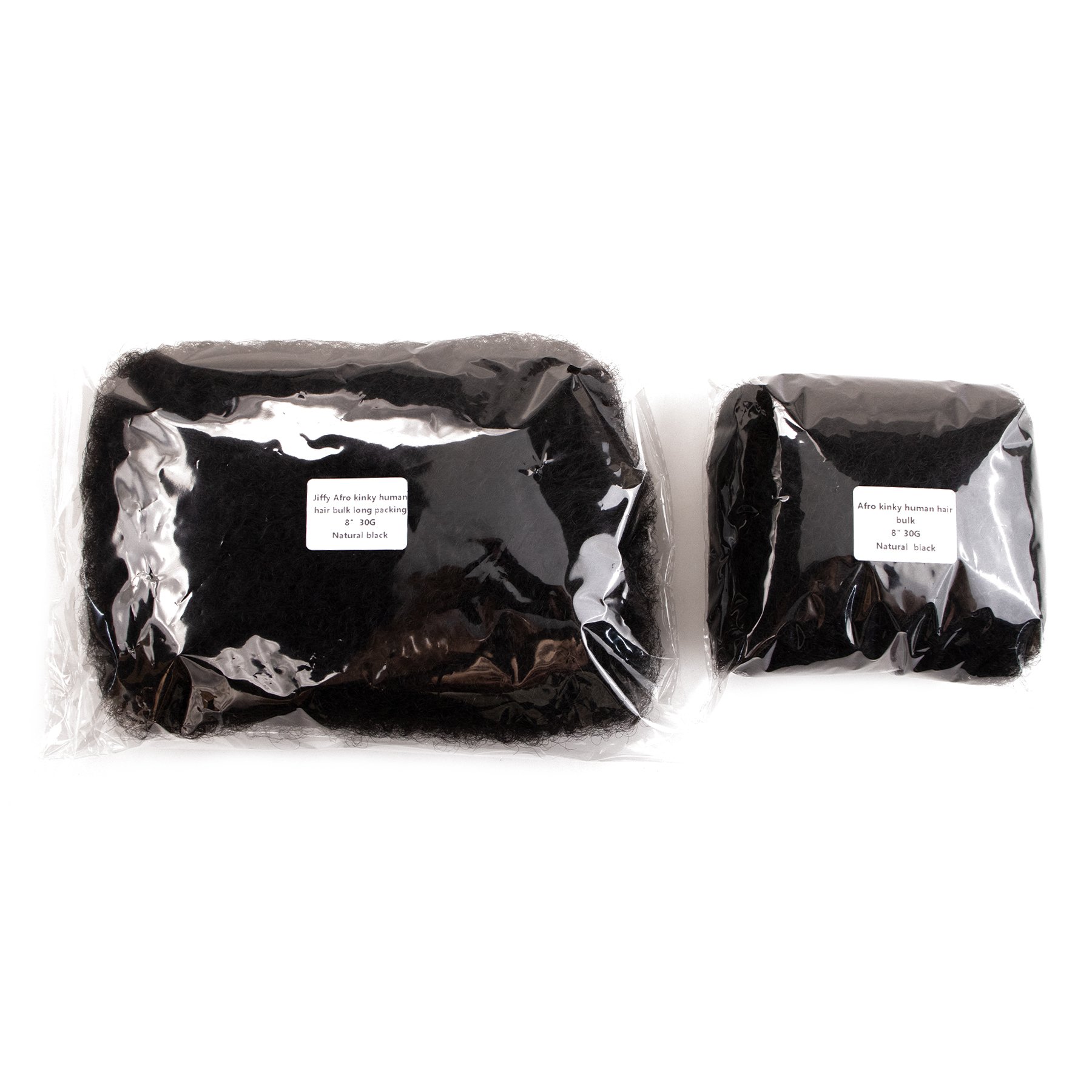 8 inches Natural Black Afro Kinky Bulk Human Hair For Crochet Dreadlocks Soft Human Hair Bulk