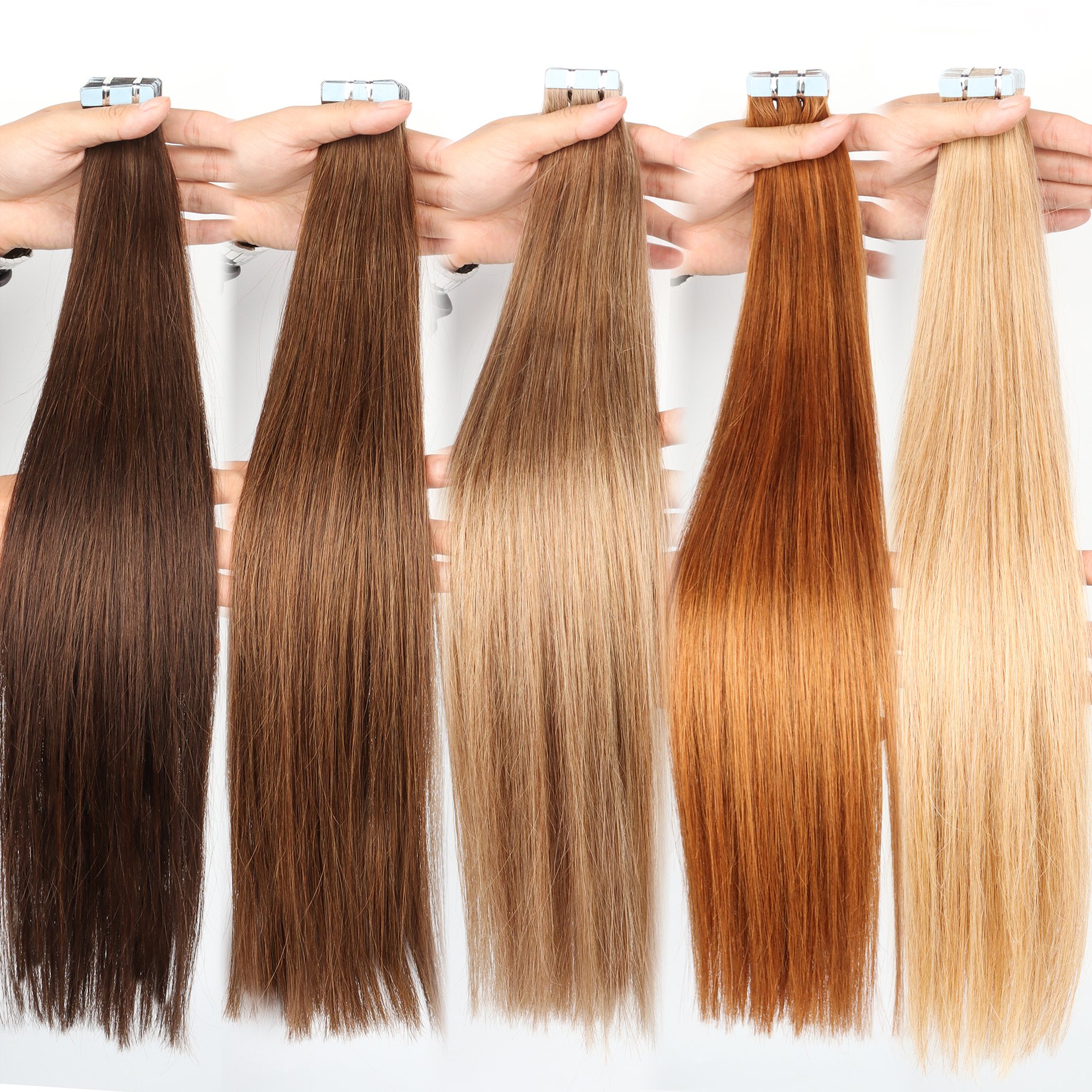 Raw hair wholesale supplier tape ins Double Drawn natural Russian Blonde Remy virgin tape in hair extensions 100human hair