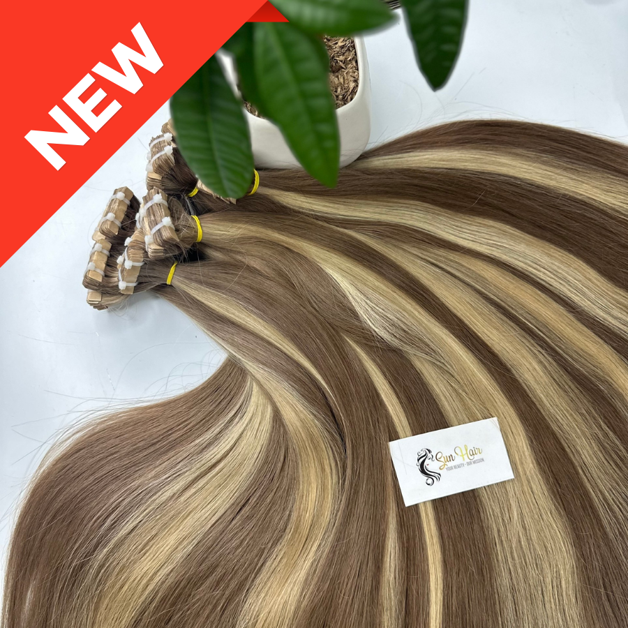 Hot Products For Women Best Selling 2024 Invisible Tape Super Double Straight Piano Light Color 100% Real Human Hair Extensions