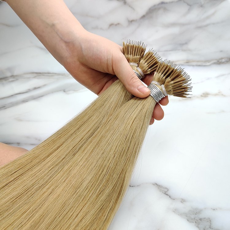 Wholesale Virgin Russian Human Hair Cuticle Intact Prebonded Hair Nano Ring Hair Extension