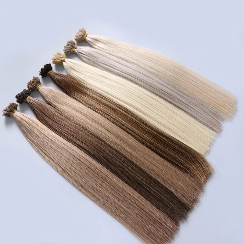 Factory Double Drawn Italian Prebonded Flat/U/V/I Tip Hair Extensions Virgin Keratin Human Hair Extension