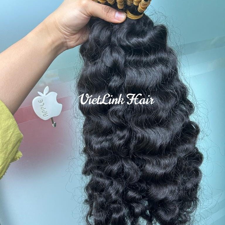 Bulk Hair Wavy Curly 100g For Braiding From Burma Soft Cuticle Aligned Wavy Curls Hair Cut Raw Human Hair From VietLink