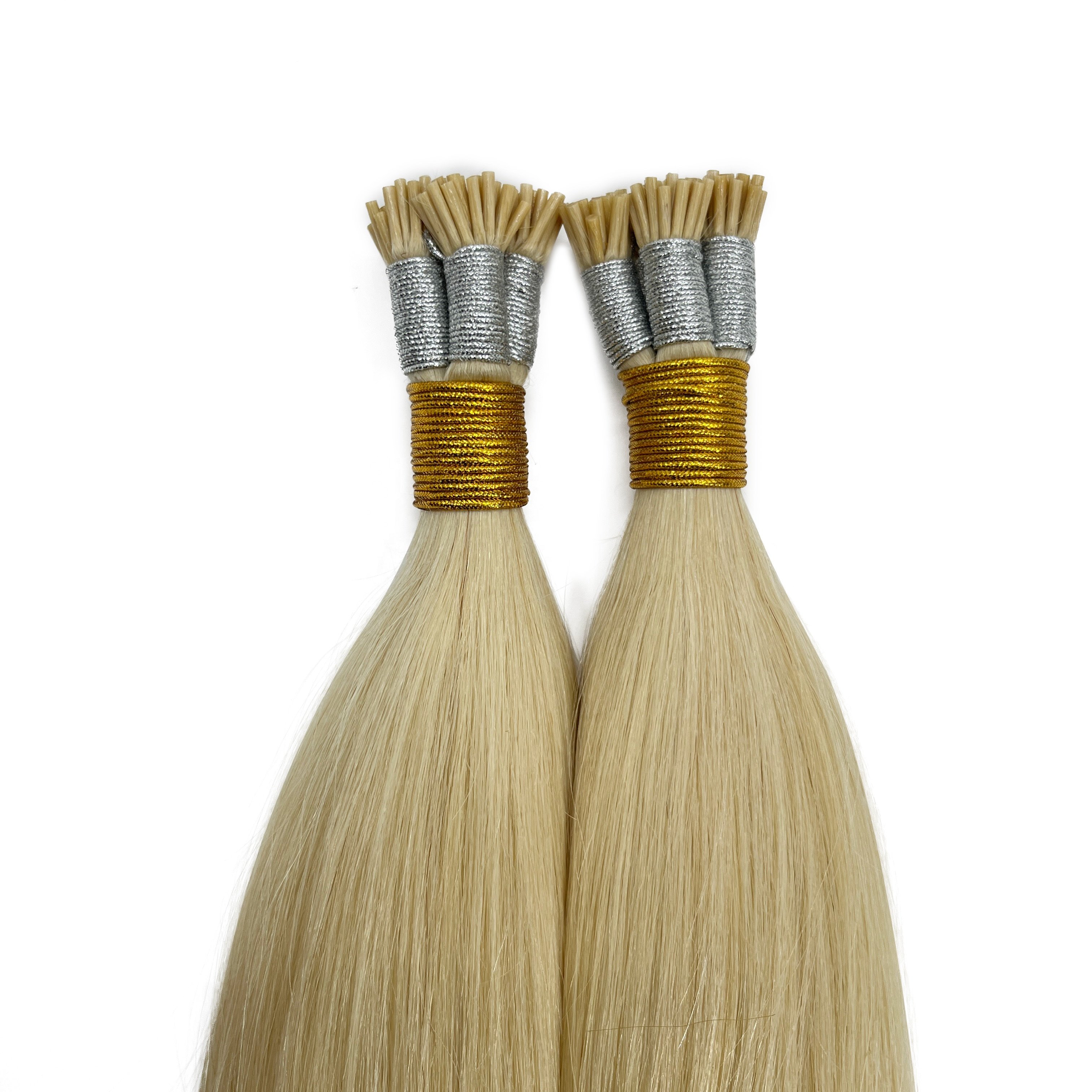 Wholesale Factory Double Drawn Russian Virgin Remy Cuticle Aligned Keratin Tip Human Hair Extensions I Tip Hair
