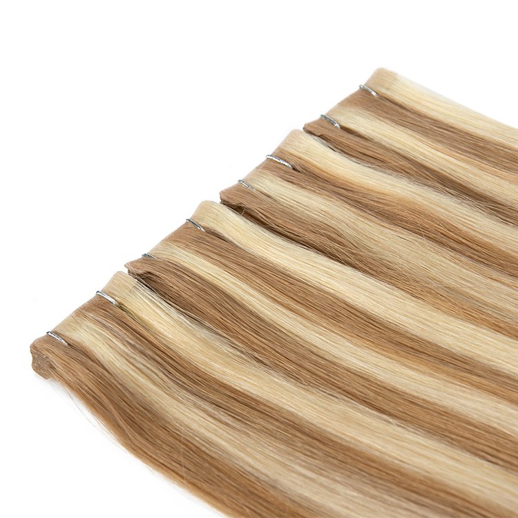 2023 new arrivals human hair extensions bright color Russian double drawn invisible tape in extensions