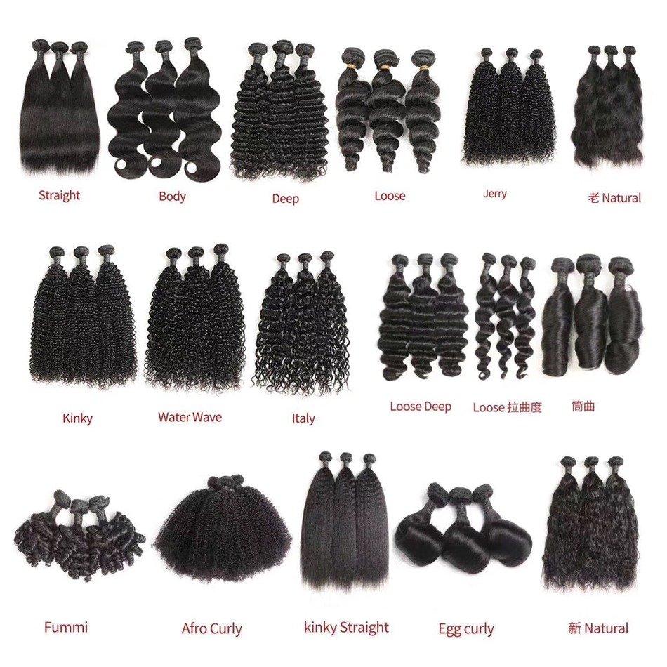 100% Raw Unprocessed Virgin Cuticle Aligned Human Hair Extensions, Peruvian Bulk Hair Bundles With Lace Closure